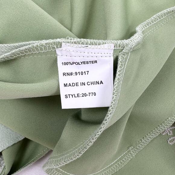 Solitare Womens Embroidered Faux Suede Longline Jacket Medium Mint Green - Picture 10 of 12